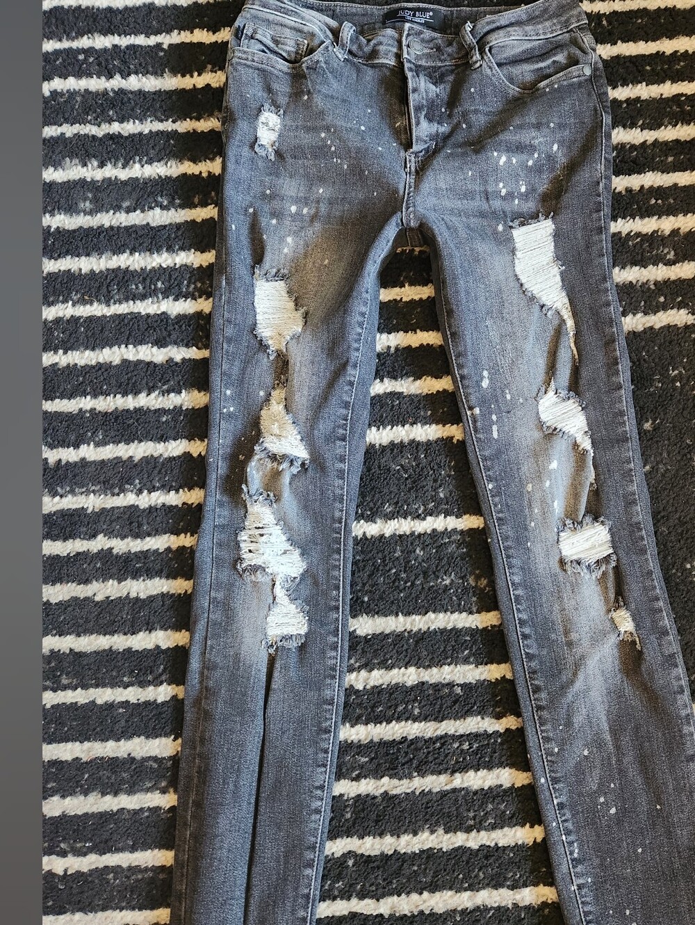 Black Distressed Judy Blue Boyfriend Jeans 5/27